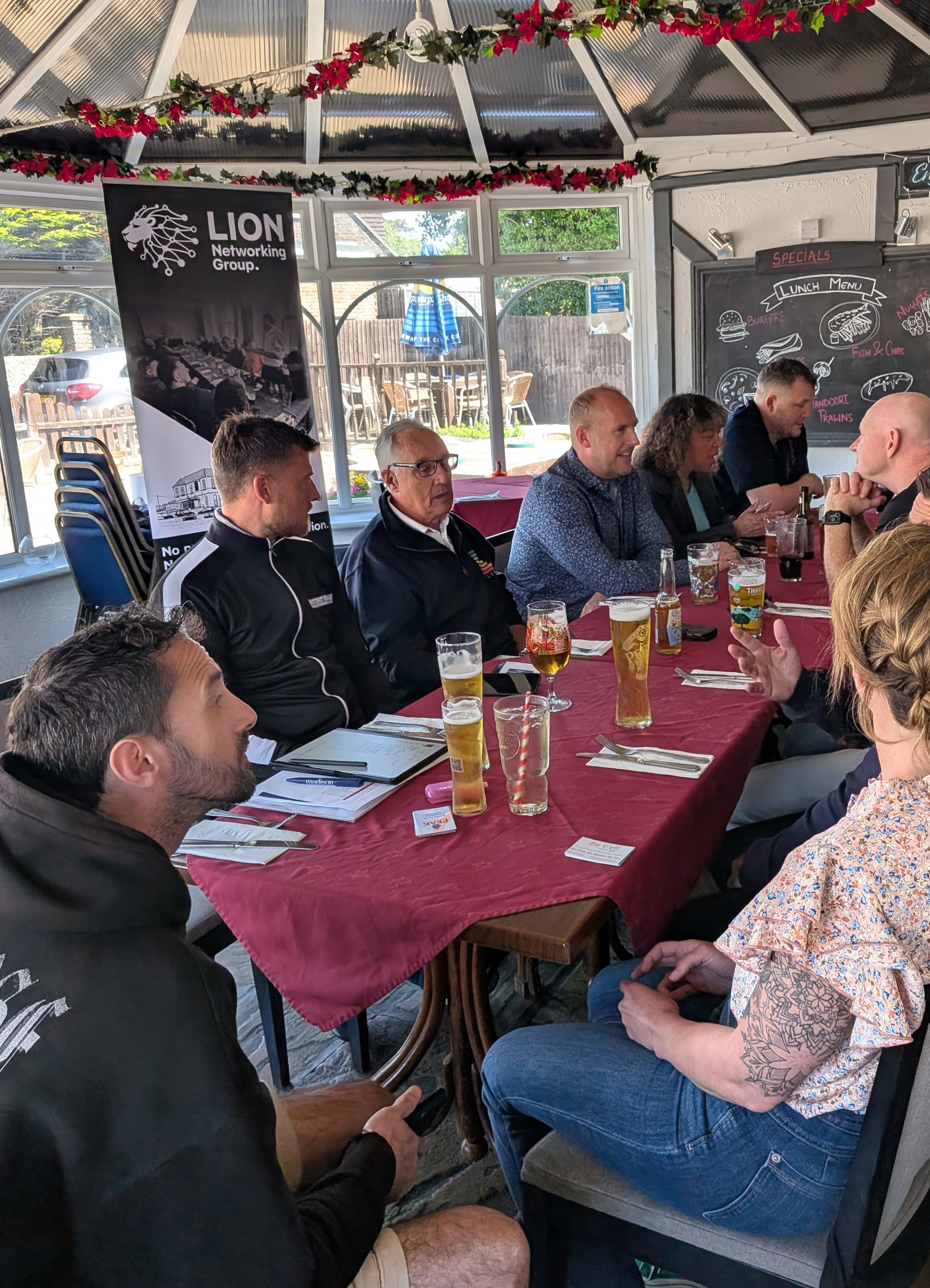 Lion Networking Group members in conversation