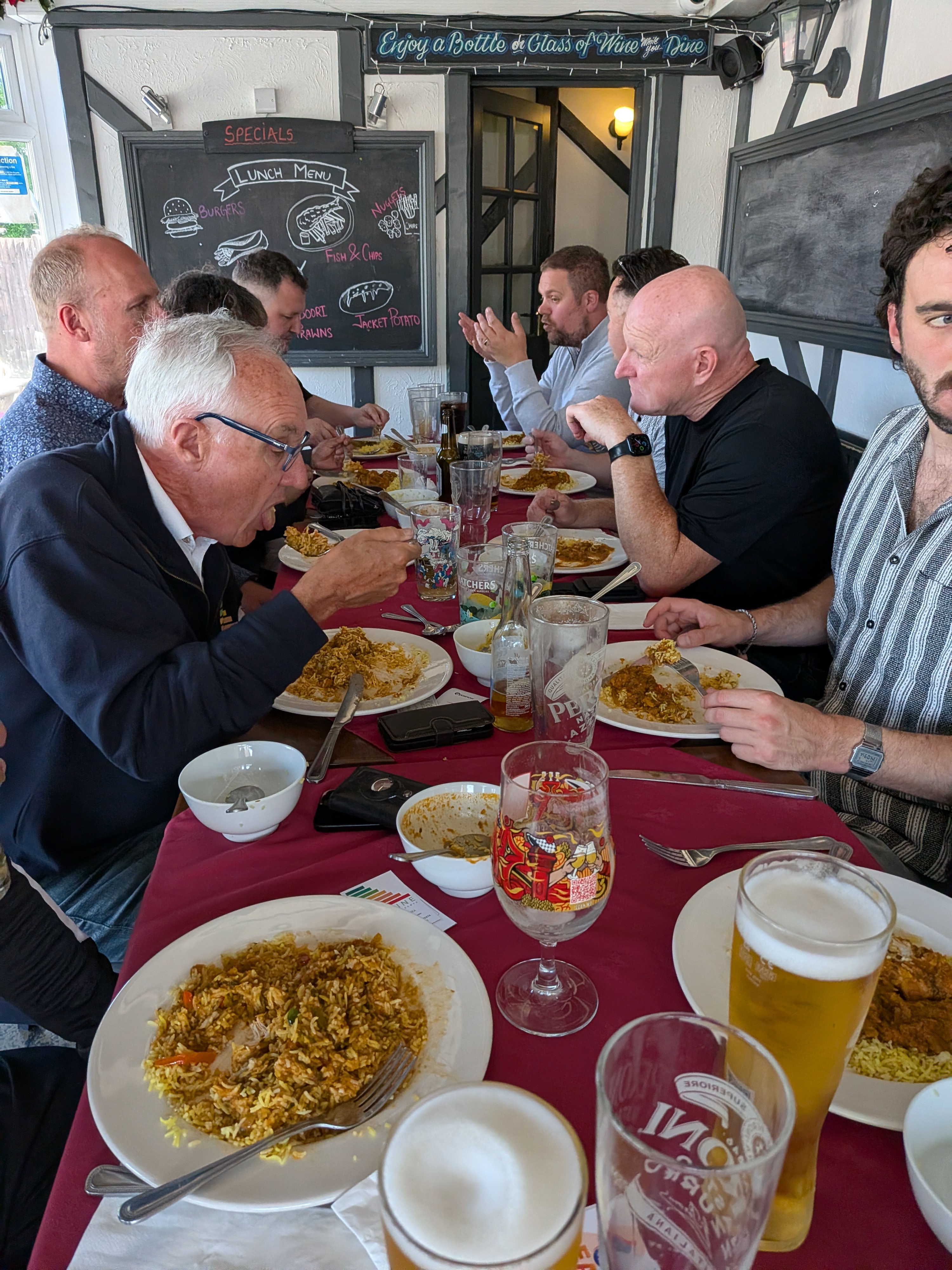 Members enjoying lunch at the White Lion Hotel
